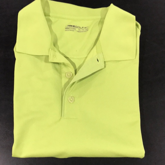 lime green nike polo